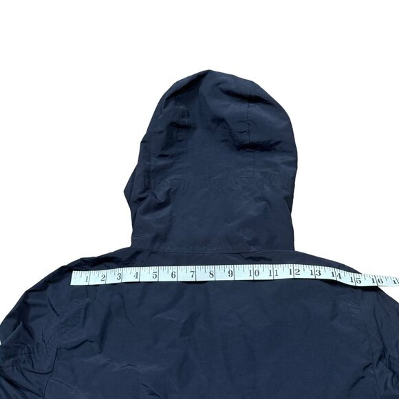 Eileen Fisher Sz XS Lightweight Hooded Unlined Jacket / Raincoat in Navy Blue - Picture 6 of 11